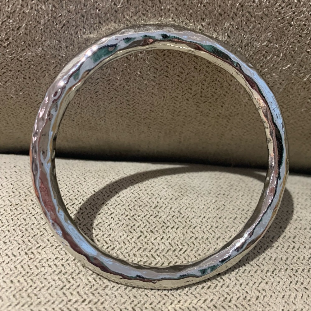 Talbots Silver Hammered Bangle Bracelet